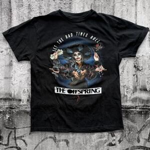 The Offspring Let The Bad Times Roll T-Shirt Black Band Tee Size M